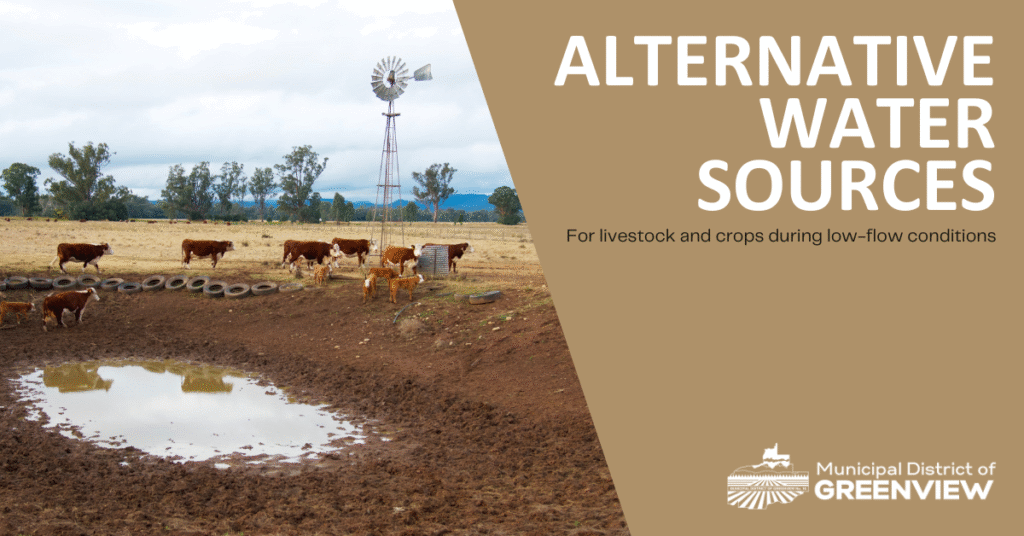 WATER SOURCES FOR LIVESTOCK AND CROPS DURING LOW-FLOW CONDITIONS (1) Water sources for livestock and crops during low flow conditions (1)